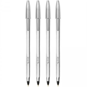 Esferográfica BIC Edição Especial Preto 1mm Prateado 4un
