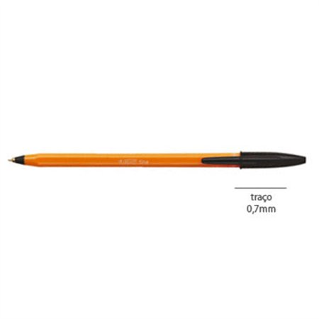 Esferográfica BIC Orange Ball Point Fine Preto 0,8mm 20un