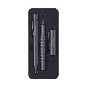 Esferográfica + Caneta Permanente Faber Castell Preto
