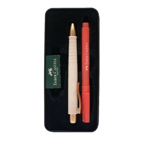 Esferográfica + Fineliner Broadpen Faber Castell Rosa