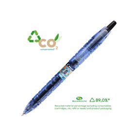 Esferográfica Gel Pilot B2P BeGreen Retrátil Preto 0,7mm 1un