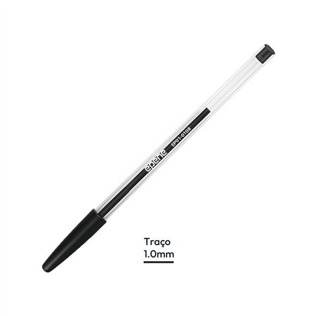 Esferográfica Epene EP01-0108 Ball Point Preto 1mm 1un