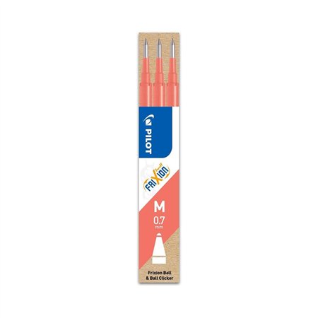 Recarga Gel Pilot Frixion Ball Clicker Vermelho 0,7mm 3un