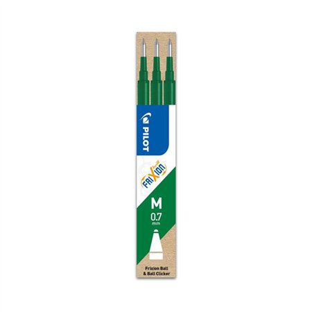 Recarga Gel Pilot Frixion Ball Clicker Verde 0,7mm 3un