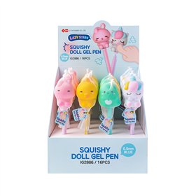 Esferográfica Gel Squishy Lazy Stars Azul 0,5mm Sortido 1un