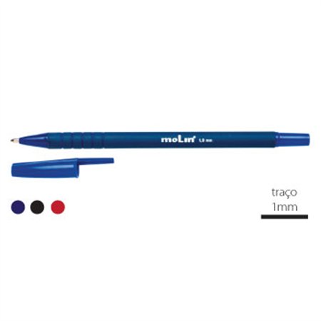 Esferográfica Molin BRP171 Ball Point Grip Azul 1.0mm 1un