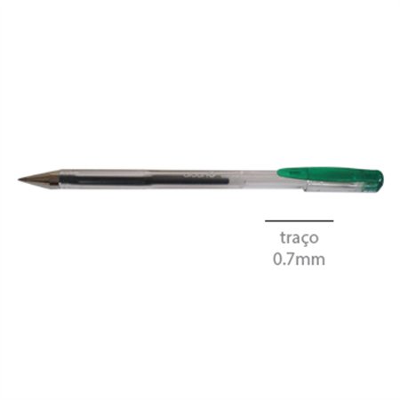 Esferográfica Gel Verde 0,7mm 1un