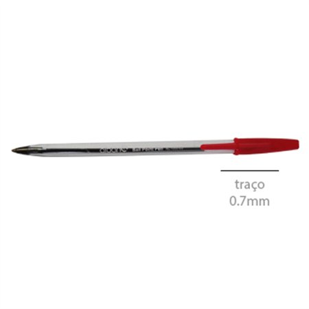 Esferográfica Ball Point Vermelho 0.7mm 1un