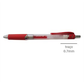 Esferográfica Gel AC1369-03 Retrátil Vermelho 0,7mm 1un