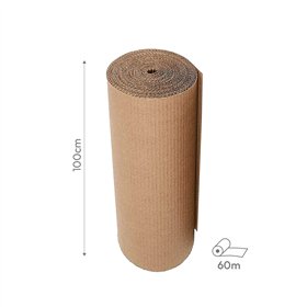 Cartão Proteção Canelado 100cmx60m Bobine Castanho