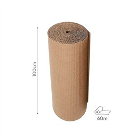 Cartão Proteção Canelado 100cmx60m Bobine Castanho