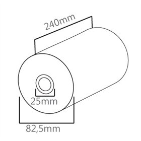 Rolo Papel 82,5x240x25mm 60gr 1un