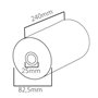 Rolo Papel 82,5x240x25mm 60gr 1un