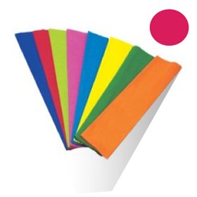 Papel Crepe Rosa Forte 50x250cm Rolo
