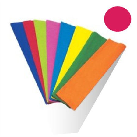 Papel Crepe Rosa Forte 50x250cm Rolo