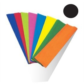 Papel Crepe Preto 50x250cm Rolo