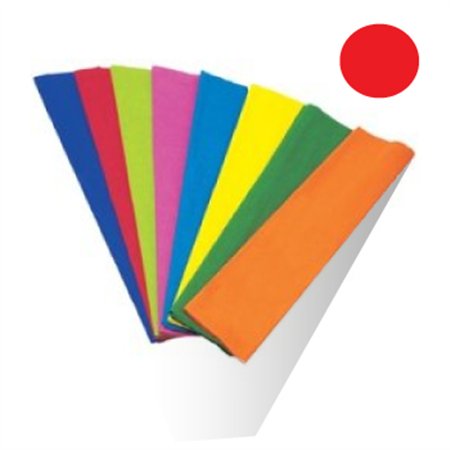 Papel Crepe Vermelho 50x250cm Rolo