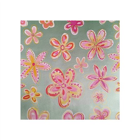 Papel Embrulho 62cmx200m Flores Bobine 7Kg