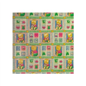 Papel Embrulho 62cmx200m Bobine Ursos Fofinhos 7Kg
