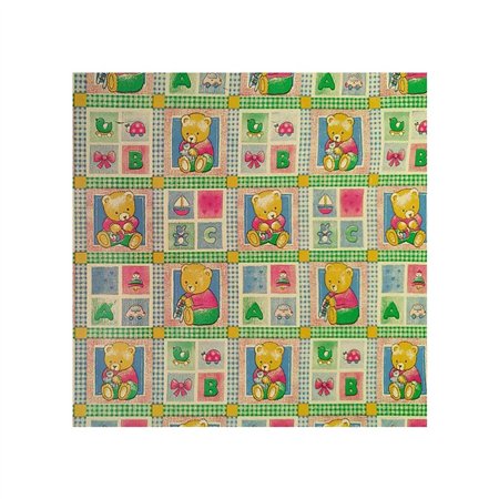Papel Embrulho 62cmx200m Bobine Ursos Fofinhos 7Kg