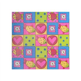 Papel Embrulho 62cmx200m Peixes Bobine 7Kg