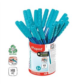 Lápis Grafite 2HB Maped Kidy Learn Concentration Copo 20un