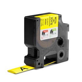 Fita Tubo Termo Retrátil 19mmx1,5m Preto/Amarelo Rhino