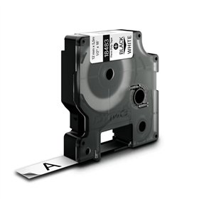 Fita 12mmx5,5m Preto/Branco Poliéster 18483