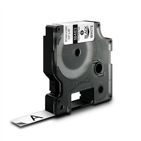 Fita 12mmx5,5m Preto/Branco Poliéster 18483