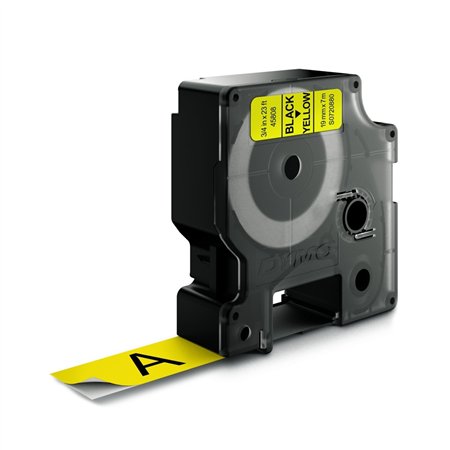 Fita 19mmx7m Preto/Amarelo Poliéster 45808