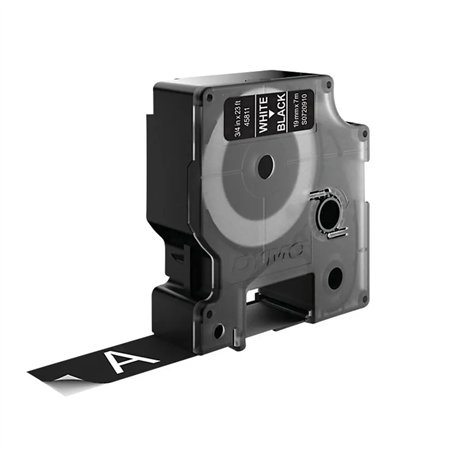 Fita 19mmx7m Branco/Preto Poliéster 45811