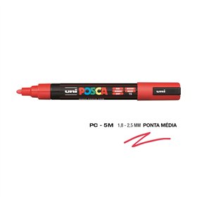 Marcador Uniball Posca PC-5M 1,8mm Vermelho (15) 1un