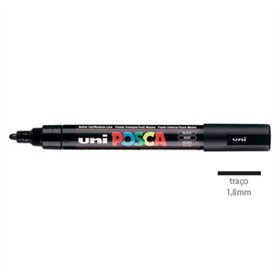Marcador Uniball Posca PC-5M 1,8mm Preto (24) 1un