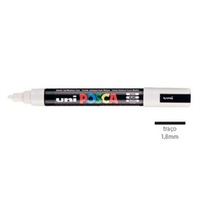 Marcador Uniball Posca PC-5M 1,8mm Branco (1) 1un