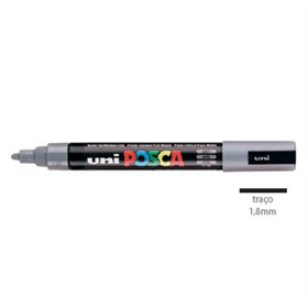 Marcador Uniball Posca PC-5M 1,8mm Cinza (37) 1un