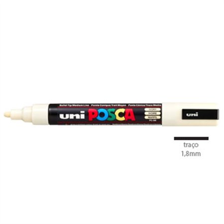 Marcador Uniball Posca PC-5M 1,8mm Marfim (46) 1un