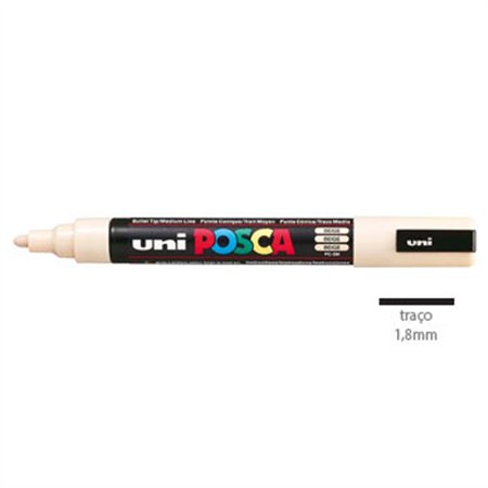 Marcador Uniball Posca PC-5M 1,8mm Bege (45) 1un