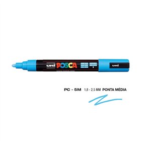 Marcador Uniball Posca PC-5M 1,8mm Azul Claro (8) 1un