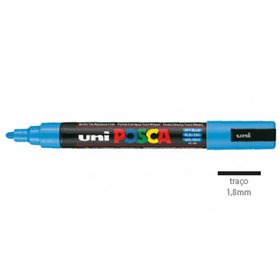 Marcador Uniball Posca PC-5M 1,8mm Azul Céu (48) 1un