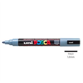 Marcador Uniball Posca PC-5M 1,8mm Cinza Slate (61) 1un
