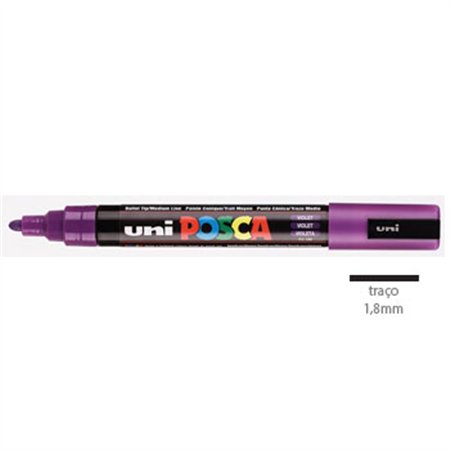Marcador Uniball Posca PC-5M 1,8mm Violeta (12) 1un