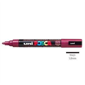 Marcador Uniball Posca PC-5M 1,8mm Vinho Tinto (60) 1un
