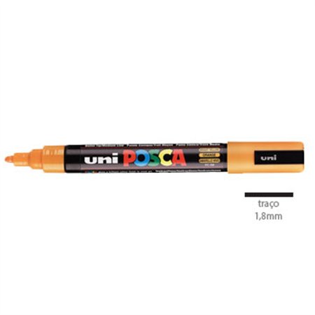 Marcador Uniball Posca PC-5M 1,8mm Amarelo Brilhante (3) 1un