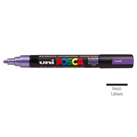 Marcador Uniball Posca PC-5M 1,8mm Violeta Metálico 1un
