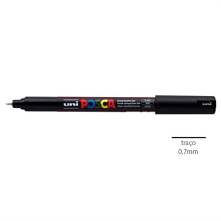 Marcador Uniball Posca PC-1MR 0,7mm Preto (24) 1un