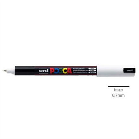 Marcador Uniball Posca PC-1MR 0,7mm Branco (1) 1un