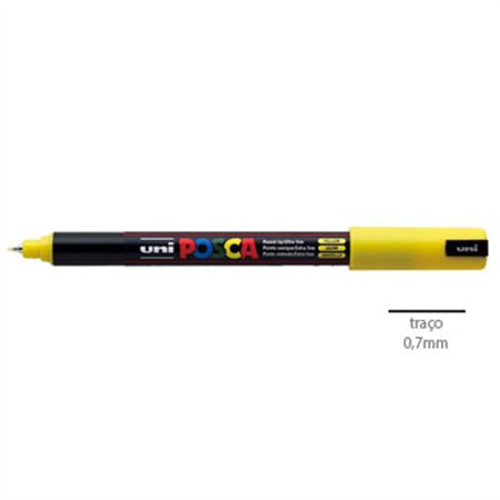 Marcador Uniball Posca PC-1MR 0,7mm Amarelo (2) 1un