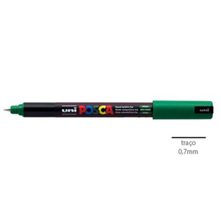 Marcador Uniball Posca PC-1MR 0,7mm Verde (6) 1un