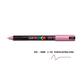 Marcador Uniball Posca PC-1MR 0,7mm Rosa Metálico (M13) 1un