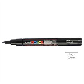Marcador Uniball Posca PC-1M 0,7mm Preto (24) 1un